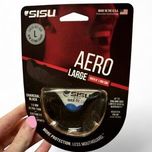 SISU Aero Large Mouthguard in Charcoal Black